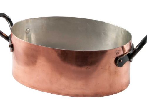 Copper Dutch Oven Oval Roaster Smooth