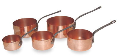 Copper Sauce Pans Set