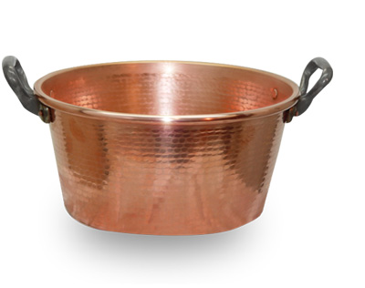 Dual Handle Copper Jam Pot