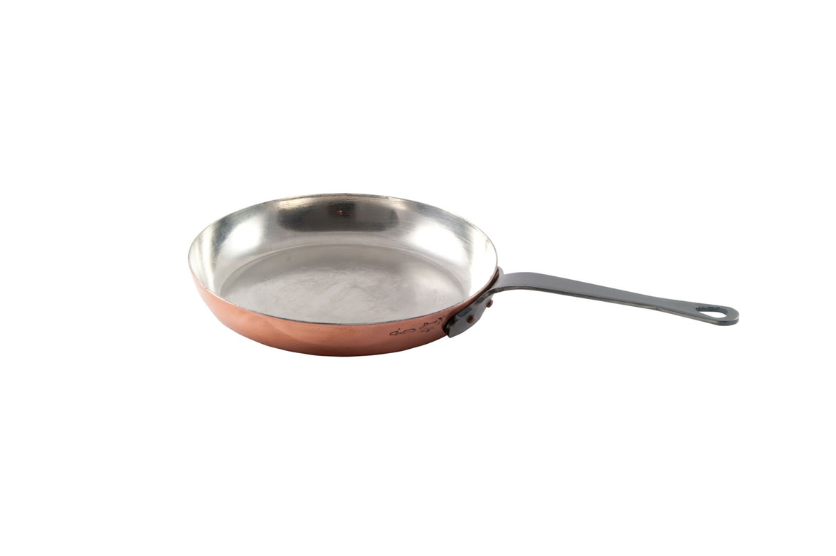 24cm Frying Pan, Hammered Nonstick Copper Frying Pan WithLid